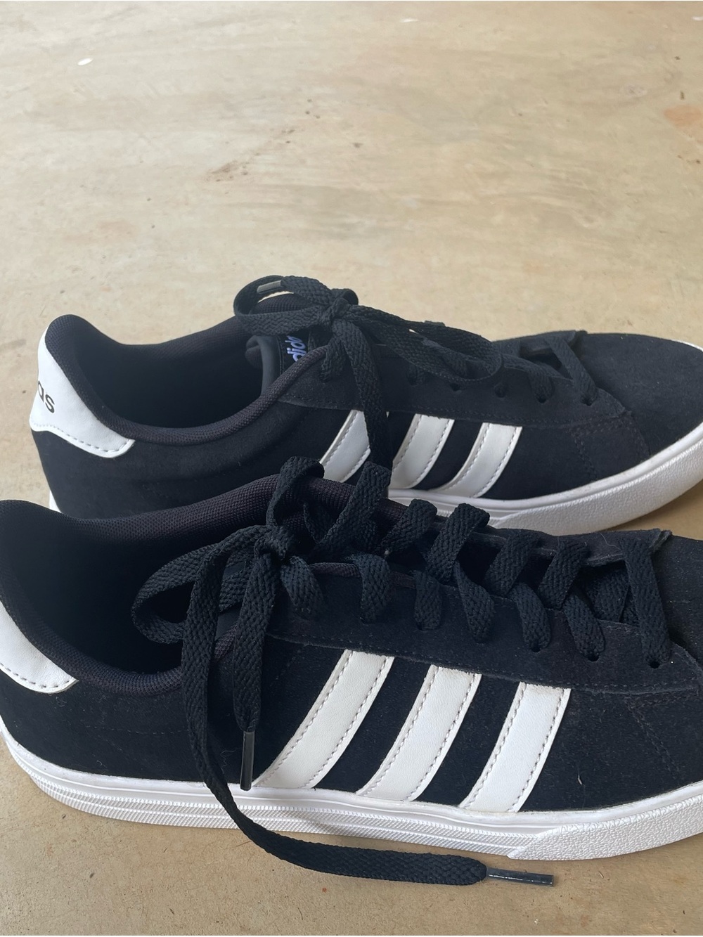 adidas Black Sneakers with White Three Stripes